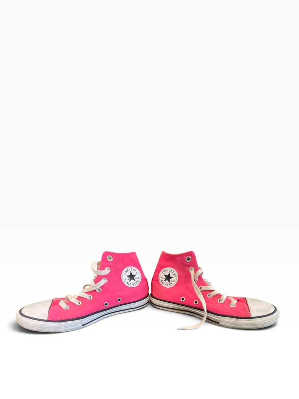 Converse Kids High-Top Sneakers in Bright Pink